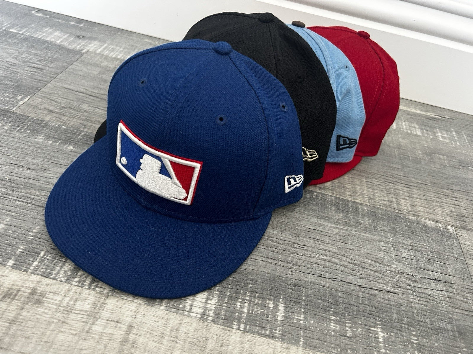 MLB Authentic Angels LOT 4 HATS New Era 59FIFTY Fitted Cap 3 Snap Hats 7 1/4 LA