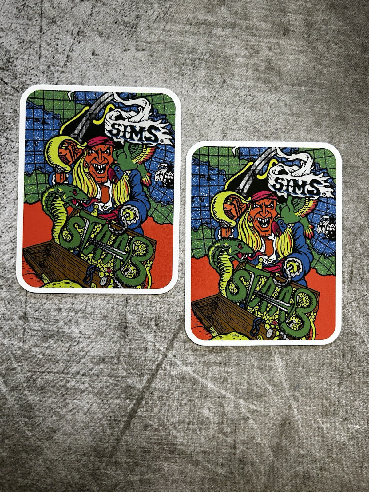 Sims Skateboard Stickers 1980 Vintage Skateboarding Stabb Powell Hawk Alva FLIP