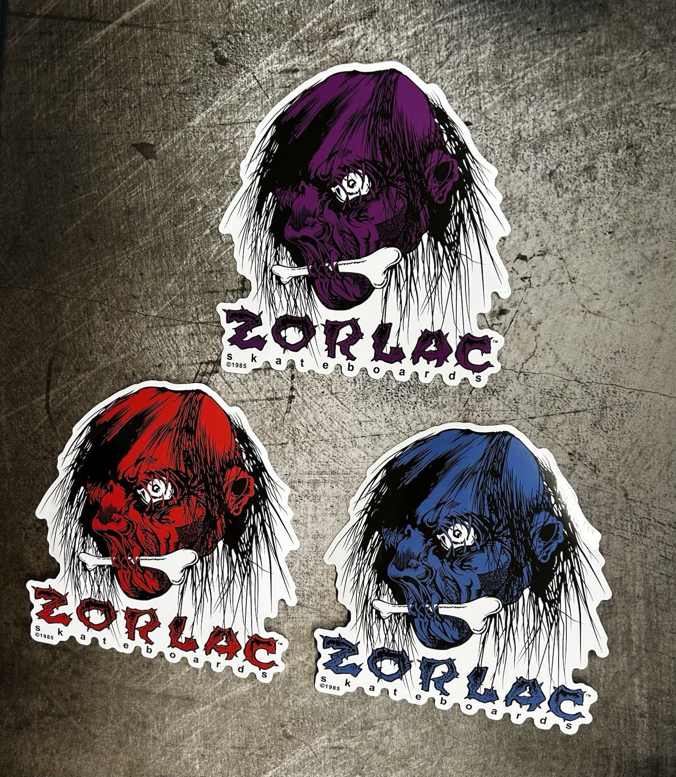 ZORLAC SKATEBOARD STICKER SET XL VINTAGE STICKER Thrasher Madrid Alva Punk DGK