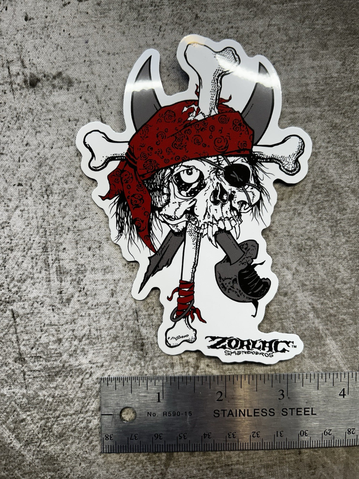 ZORLAC SKATEBOARDS STICKER 2 VINTAGE SKATEBOARD STICKER Metallica Santa Cruz