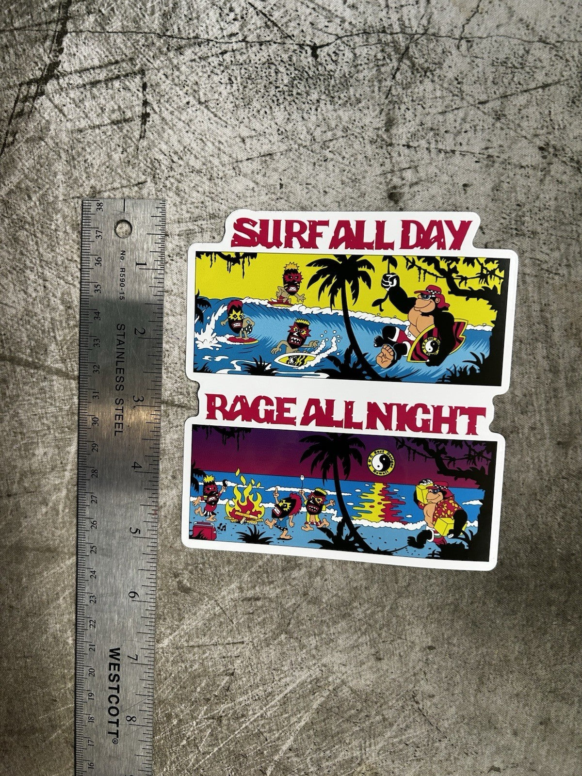 T&C Stickers Town Country Surfboards Volcom Fishing Camping Vintage Stickers Fcs