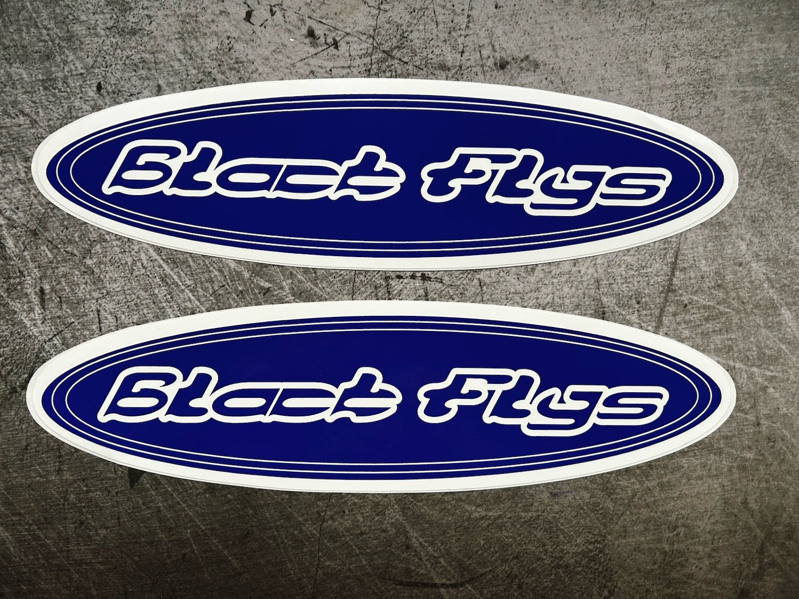 BLACK FLYS STICKER 2 Pack 12” XXL Surf Stickers FLIP Pornstar Volcom Vintage Ska