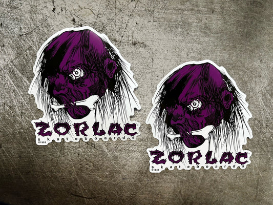 ZORLAC SKATEBOARD STICKER SET 2 VINTAGE SKATEBOARD DECALS BONES ALIEN WORKSHOP