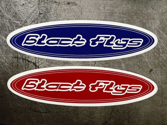 BLACK FLYS STICKER 2 Pack 12” XXL Surf Stickers FLIP Pornstar Volcom Vintage Ska