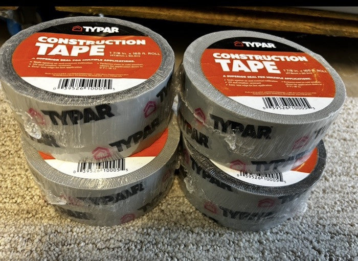 Typar  1-7/8 in. x 165 ft. Construction Tape Roll Case Of 4 Rolls Heavy Duty Tap