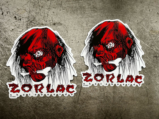 ZORLAC SKATEBOARD STICKER SET 2 VINTAGE SKATEBOARD DECALS World Thrasher Indy