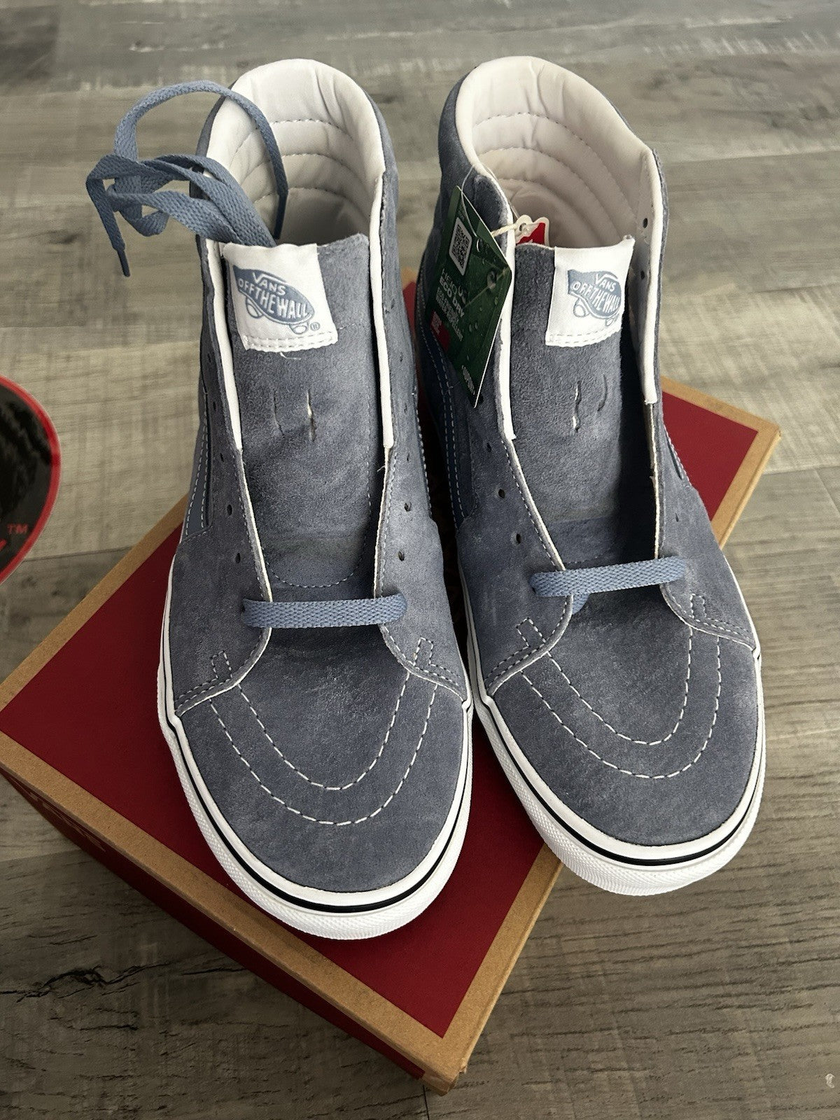 VANS High Tops Eco Dry Heiq Blue Gray DuPont SIZE 9 Mens Powell Volcom Plan B Mx