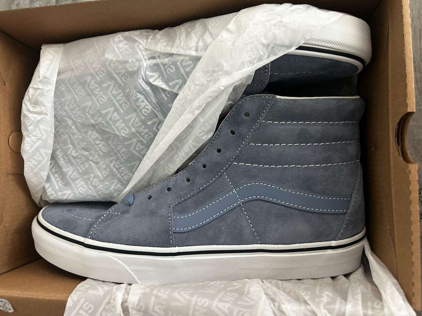 VANS High Tops Eco Dry Heiq Blue Gray DuPont SIZE 9 Mens Powell Volcom Plan B Mx