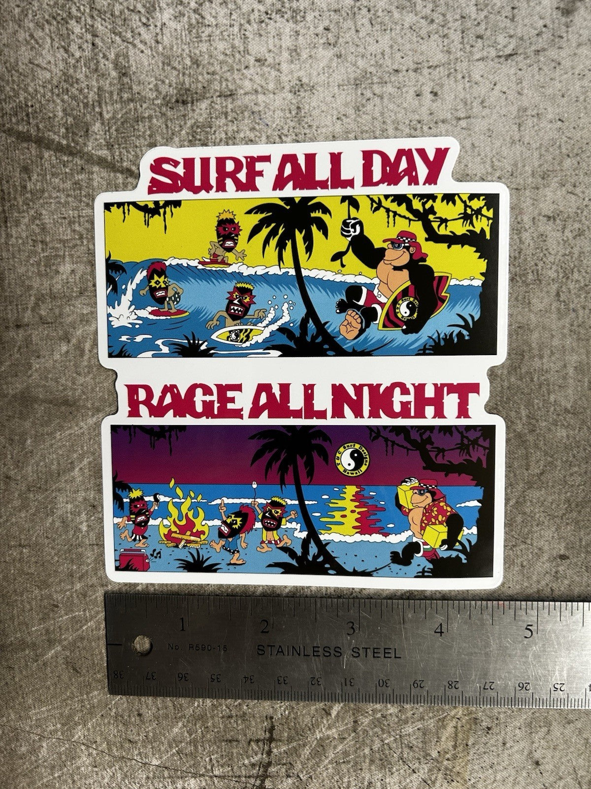 T&C Stickers Town Country Surfboards Volcom Fishing Camping Vintage Stickers Fcs
