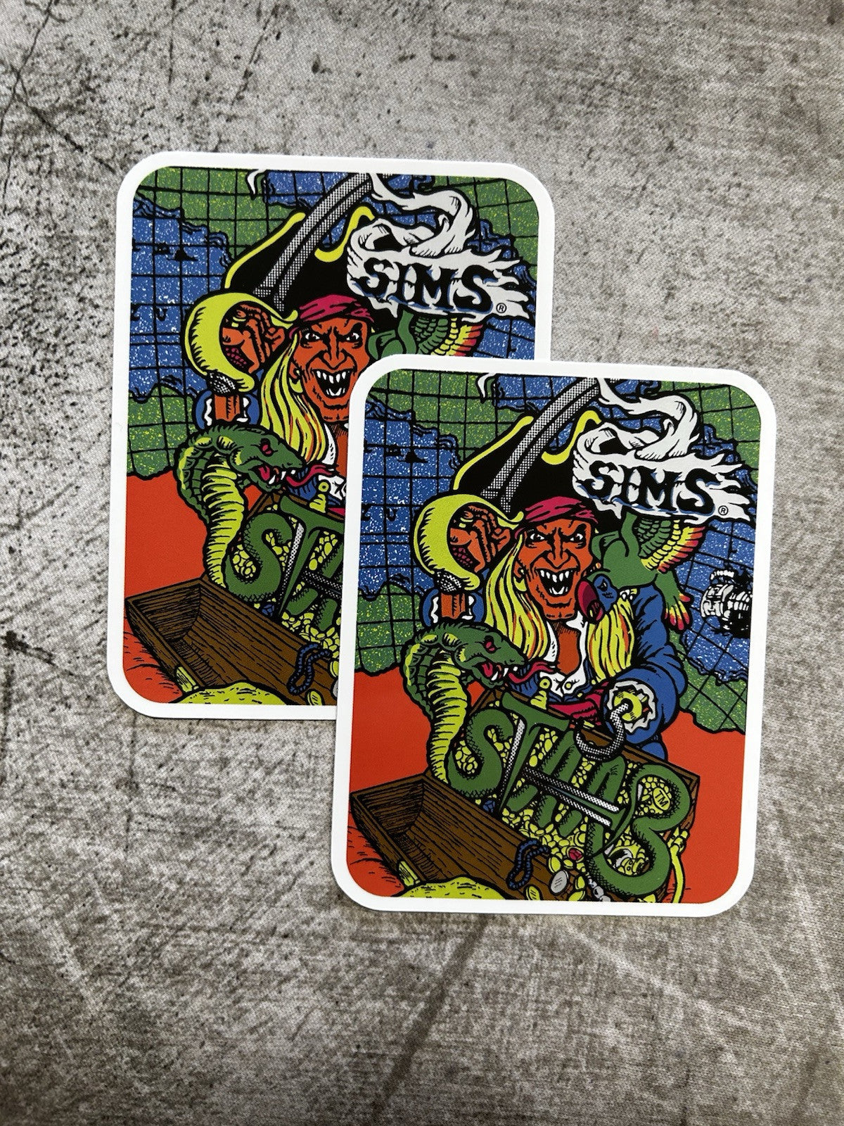 Sims Skateboard Stickers 1980 Vintage Skateboarding Stabb Powell Hawk Alva FLIP