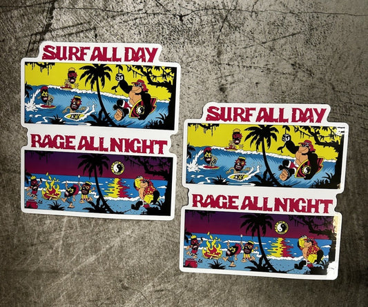 T&C Stickers Town Country Surfboards Volcom Fishing Camping Vintage Stickers Fcs