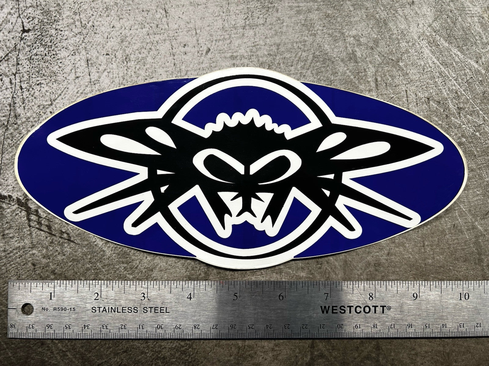 BLACK FLYS STICKER 10” XL Vintage T&C RVCA Quiksilver All Saints Bones Alva Vans