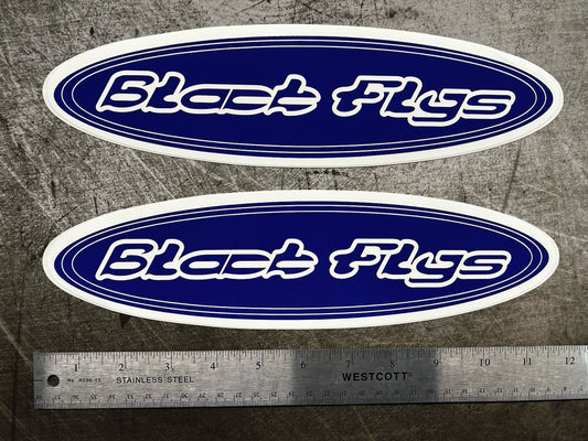 BLACK FLYS STICKER 2 Pack 12” XXL Surf Stickers FLIP Pornstar Volcom Vintage Ska
