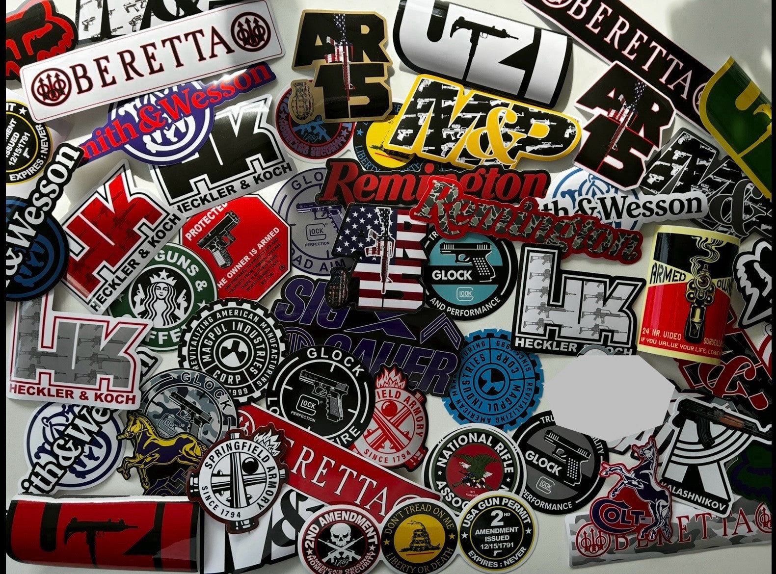 GUN Sticker Set 16 Heckler KOCH Decals HK Sticker Colt Beretta Keltec Ruge S&W