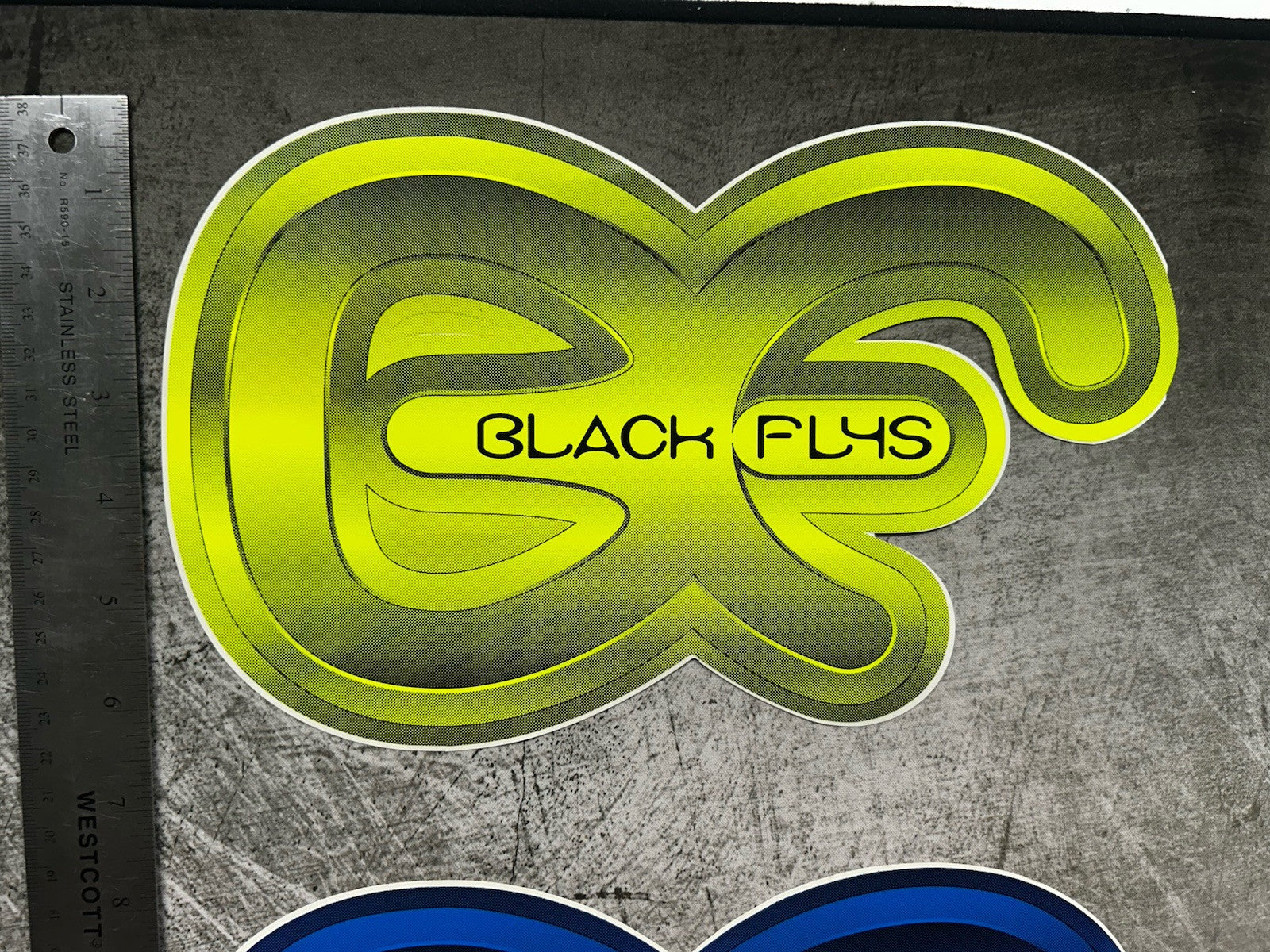 BLACK FLYS STICKER 3 Lot 11” XL Size Oakley RVCA Quiksilver Mayhem Sublime