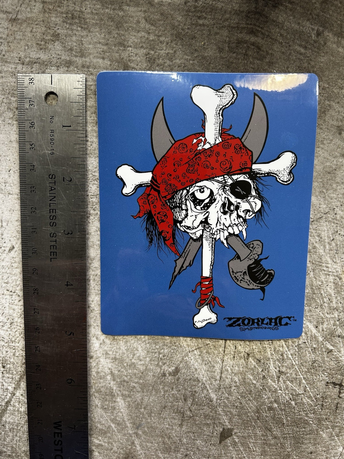 ZORLAC SKATEBOARDS STICKER 2 VINTAGE SKATEBOARD STICKER Metallica Santa Cruz