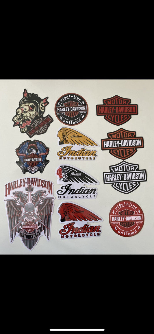 Motorcycle Sticker Set 11 Motox Stickers Cafe Racer Chopper Angels Triumph Decal