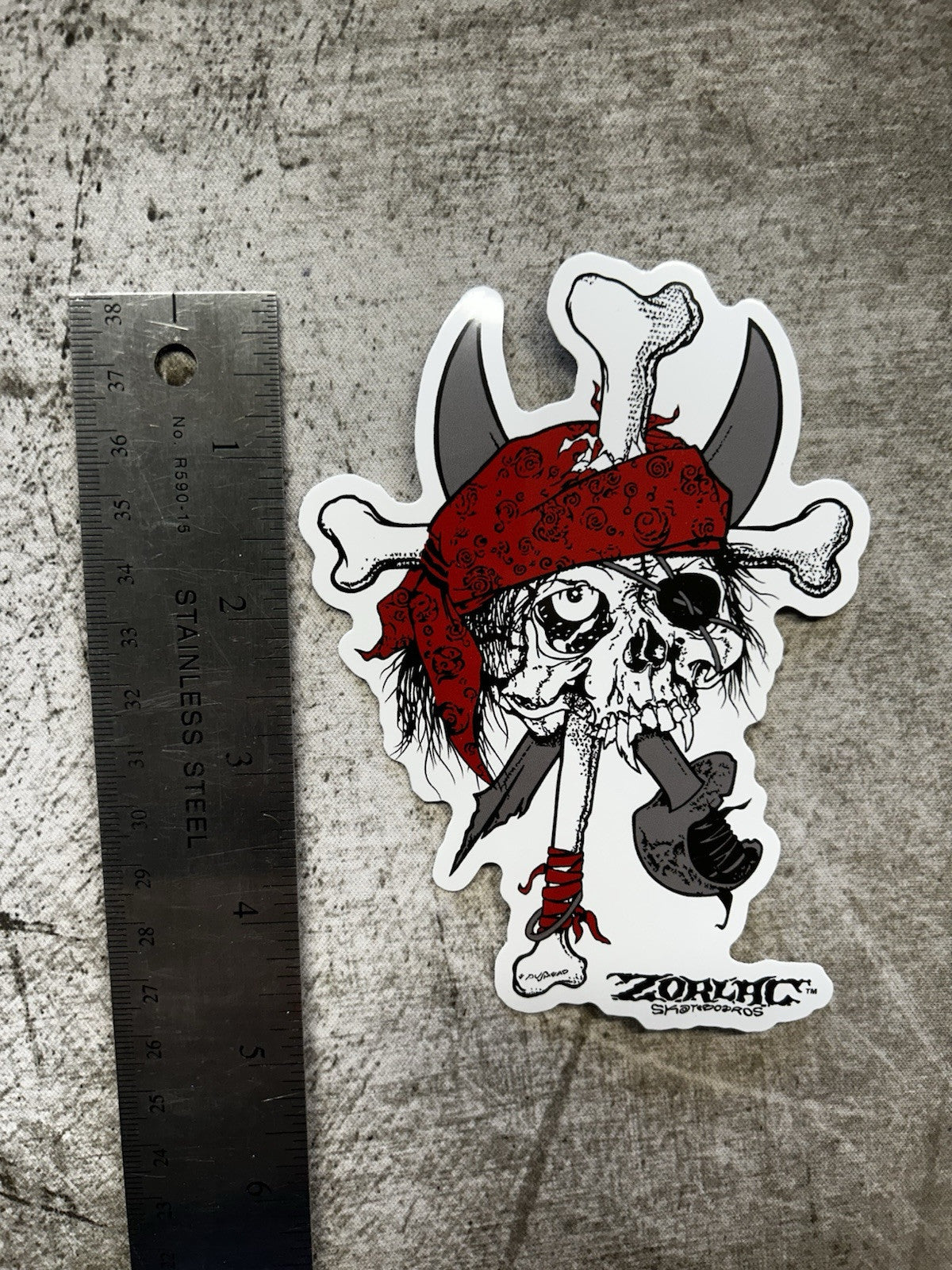 ZORLAC SKATEBOARDS STICKER 2 VINTAGE SKATEBOARD STICKER Metallica Santa Cruz