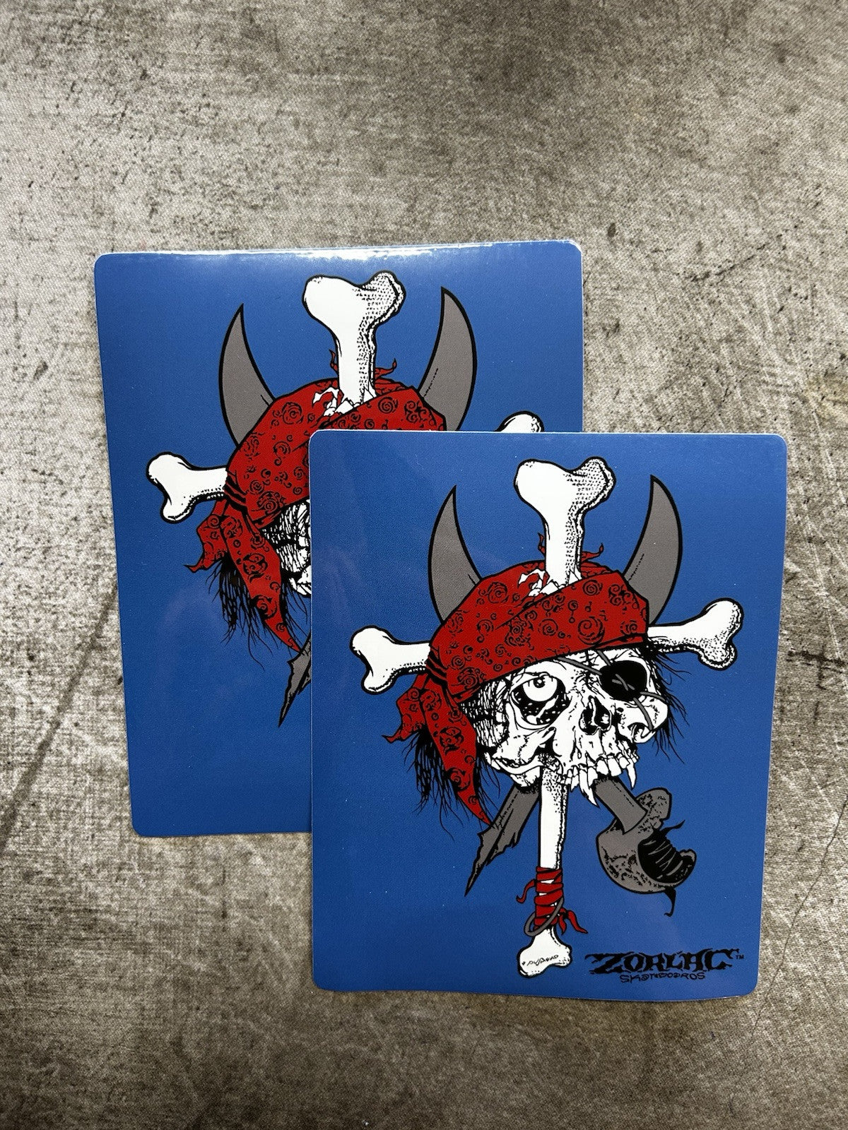 ZORLAC SKATEBOARDS STICKER 2 VINTAGE SKATEBOARD STICKER Metallica Santa Cruz
